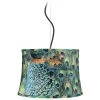 Possini Euro 16" Wide Peacock Print Shade Pendant Light