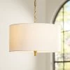 Possini Euro 20" Wide Warm Gold Pendant Light With White Shade -Famous Lighting Store possini euro 20 inch wide warm gold pendant light with white shade 42e57cropped