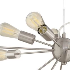 Possini Euro 32 1/2" Brushed Nickel 15-Light LED Sputnik Chandelier -Famous Lighting Store possini euro 32 and one half inch brushed nickel 15 light led sputnik chandelier 35g44views1