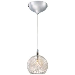 Possini Euro 4 1/2" Wide Swirl Wire Glass Mini Pendant Light -Famous Lighting Store possini euro 4 and one half inch wide swirl wire glass mini pendant light v8381views1