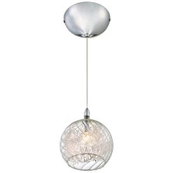 Possini Euro 4 1/2" Wide Swirl Wire Glass Mini Pendant Light -Famous Lighting Store possini euro 4 and one half inch wide swirl wire glass mini pendant light v8381views2