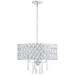 Possini Euro Almyra 19" Wide Modern Chrome And Crystal Pendant Light -Famous Lighting Store possini euro almyra 19 inch wide modern chrome and crystal pendant light 39p68views4