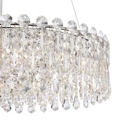 Possini Euro Alyssa 23 1/2" Wide Chrome And Crystal LED Pendant Light -Famous Lighting Store possini euro alyssa 23 and one half inch wide chrome and crystal led pendant light 64r72views1