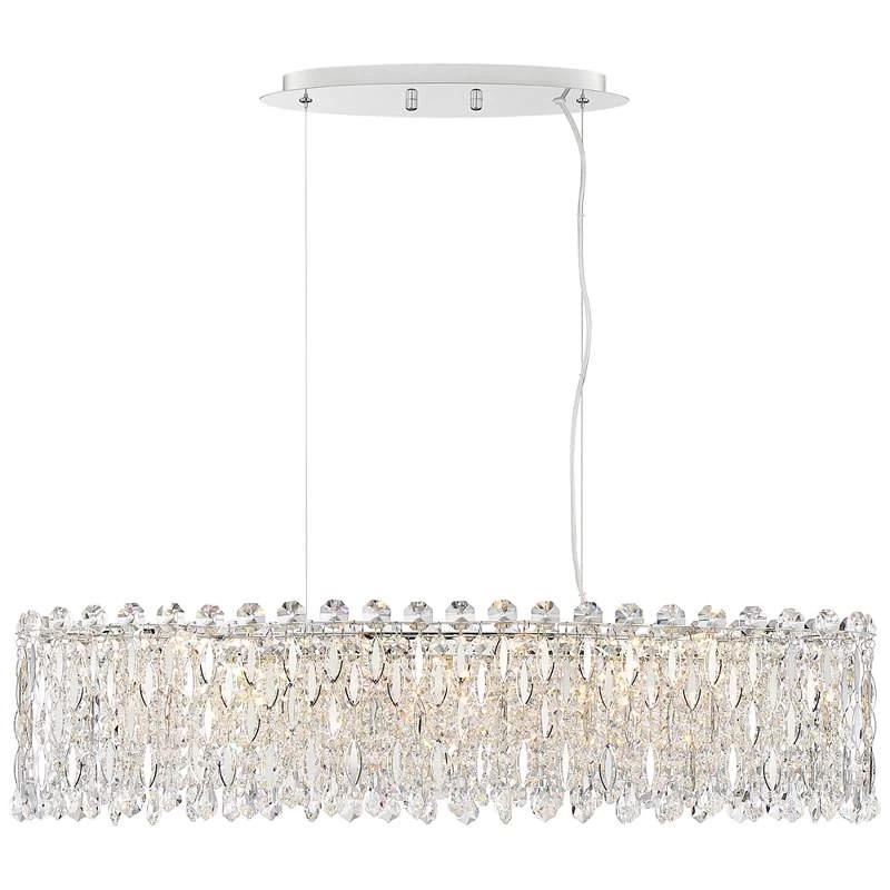Possini Euro Alyssa 36 1/2" Wide Crystal LED Oval Pendant Chandelier 8 Possini Euro Alyssa 36 1/2" Wide Crystal LED Oval Pendant Chandelier - Image 6