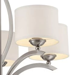 Possini Euro Ariano 27 1/4" Wide Brushed Nickel Modern Chandelier 9 Possini Euro Ariano 27 1/4" Wide Brushed Nickel Modern Chandelier -Famous Lighting Store possini euro ariano 27 and one quarter inch wide brushed nickel modern chandelier t8825views1