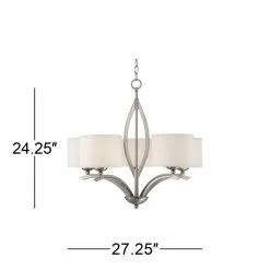 Possini Euro Ariano 27 1/4" Wide Brushed Nickel Modern Chandelier 11 Possini Euro Ariano 27 1/4" Wide Brushed Nickel Modern Chandelier -Famous Lighting Store possini euro ariano 27 and one quarter inch wide brushed nickel modern chandelier t8825views3