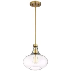 Possini Euro Asni 11" Wide Antique Gold And Glass Modern Mini Pendant -Famous Lighting Store possini euro asni 11 inch wide antique gold and glass modern mini pendant 23n40views1