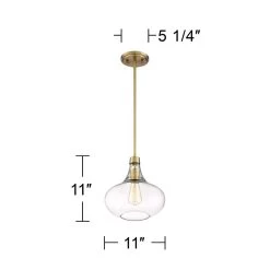 Possini Euro Asni 11" Wide Antique Gold And Glass Modern Mini Pendant -Famous Lighting Store possini euro asni 11 inch wide antique gold and glass modern mini pendant 23n40views3