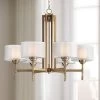 Possini Euro Beauchamp 32" Wide Gold Double Shade 6-Light Chandelier