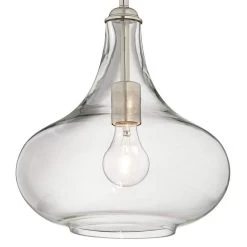Possini Euro Belford 11" Brushed Nickel Handcrafted Glass Mini Pendant -Famous Lighting Store possini euro belford 11 inch brushed nickel handcrafted glass mini pendant 42e08views1