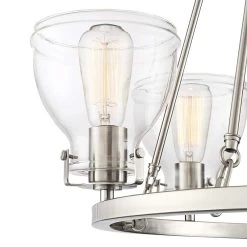 Possini Euro Bellis 24 1/2" Brushed Nickel 5-Light Ring Chandelier 10 Possini Euro Bellis 24 1/2" Brushed Nickel 5-Light Ring Chandelier -Famous Lighting Store possini euro bellis 24 and one half inch brushed nickel 5 light ring chandelier 39r15views1