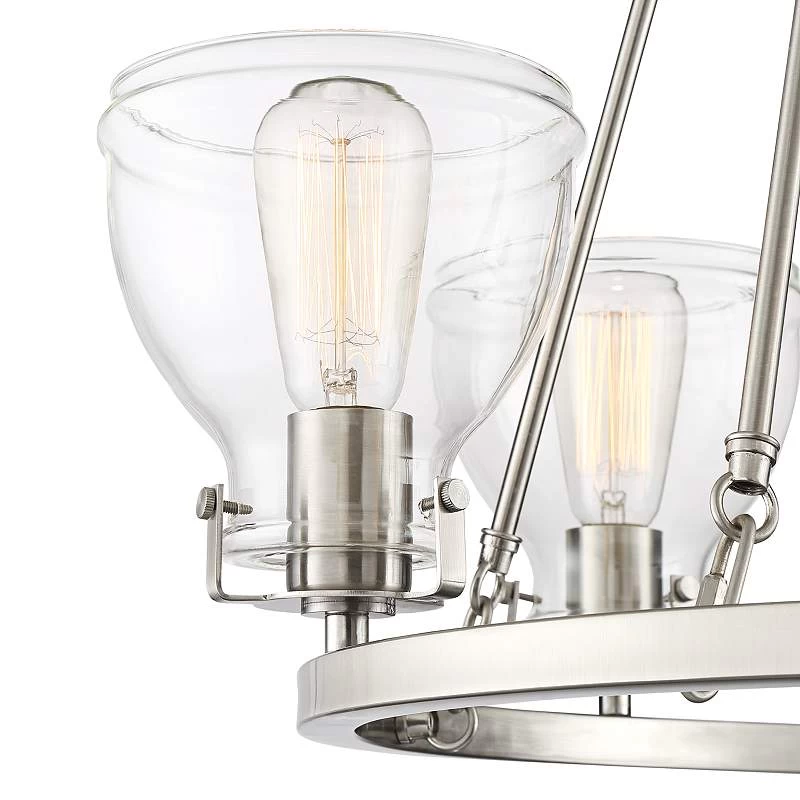 Possini Euro Bellis 24 1/2" Brushed Nickel 5-Light Ring Chandelier 5 Possini Euro Bellis 24 1/2" Brushed Nickel 5-Light Ring Chandelier - Image 3