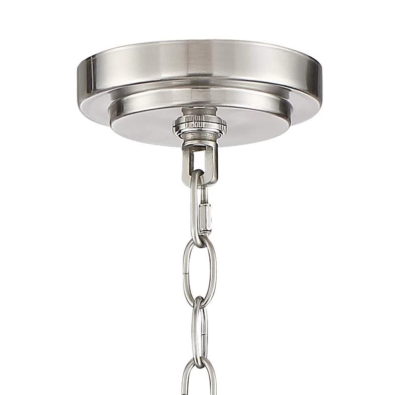 Possini Euro Bellis 24 1/2" Brushed Nickel 5-Light Ring Chandelier 6 Possini Euro Bellis 24 1/2" Brushed Nickel 5-Light Ring Chandelier - Image 4