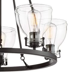 Possini Euro Bellis 24 1/2" Wide Bronze Wagon Wheel Chandelier -Famous Lighting Store possini euro bellis 24 and one half inch wide bronze wagon wheel chandelier 39r20views1