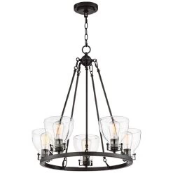 Possini Euro Bellis 24 1/2" Wide Bronze Wagon Wheel Chandelier -Famous Lighting Store possini euro bellis 24 and one half inch wide bronze wagon wheel chandelier 39r20views4