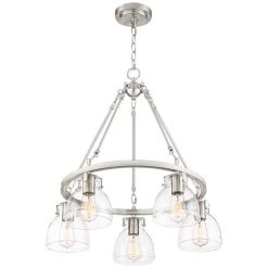 Possini Euro Bellis 24" Wide Brushed Nickel 5-Light Pendant 13 Possini Euro Bellis 24" Wide Brushed Nickel 5-Light Pendant -Famous Lighting Store possini euro bellis 24 inch wide brushed nickel 5 light pendant 39r10views4