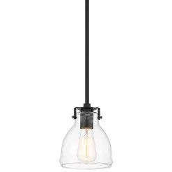 Possini Euro Bellis 6" Wide Black Clear Glass Mini Pendant -Famous Lighting Store possini euro bellis 6 inch wide black clear glass mini pendant 820v0