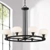 Possini Euro Brennan 31" Wide Matte Black 8-Light Chandelier