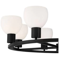 Possini Euro Brennan 32" Wide Matte Black Round 8-Light Chandelier -Famous Lighting Store possini euro brennan 32 inch wide matte black round 8 light chandelier 91j80views1