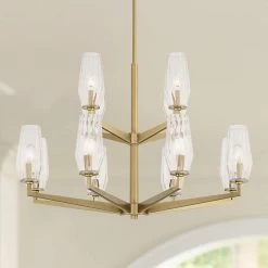 Possini Euro Byzantium 35" Wide Gold 12-Light Modern Luxe Chandelier