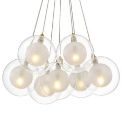 Possini Euro Calrissen 12" Wide Gold And Glass 7-Light Globe Pendant -Famous Lighting Store possini euro calrissen 12 inch wide gold and glass 7 light globe pendant 506n1views2