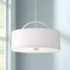 Possini Euro Carina 20" Wide Brushed Nickel Pendant Light -Famous Lighting Store possini euro carina 20 inch wide brushed nickel pendant light 46f58cropped