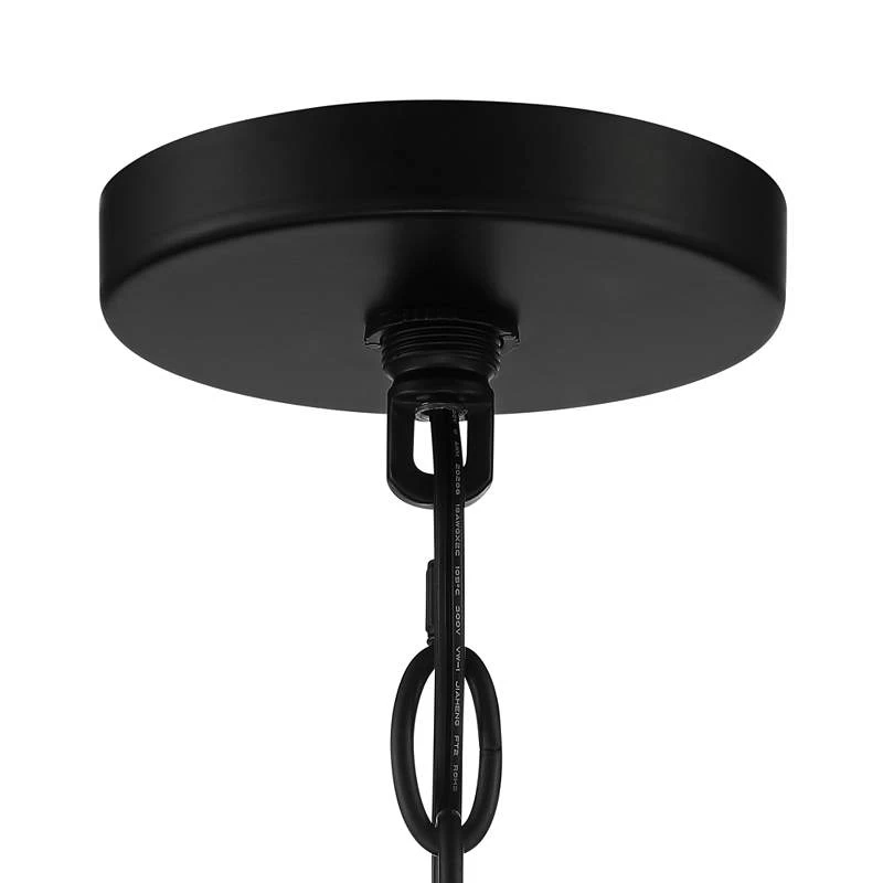 Possini Euro Carrine 15 1/4" Wide Black And Gold 4-Light Pendant Light 7 Possini Euro Carrine 15 1/4" Wide Black And Gold 4-Light Pendant Light - Image 5