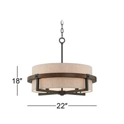 Possini Euro Castille 22" Wide Bronze Rustic Modern Pendant Light -Famous Lighting Store possini euro castille 22 inch wide bronze rustic modern pendant light 1g894views5