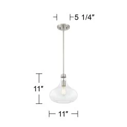Possini Euro Cecil 11" Wide Brushed Nickel Mini Pendant -Famous Lighting Store possini euro cecil 11 inch wide brushed nickel mini pendant 45c66views4