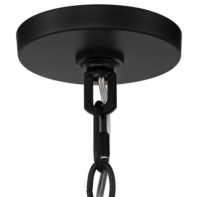 Possini Euro Clara 26 1/2" Wide Black And Soft Gold 5-Light Chandelier 7 Possini Euro Clara 26 1/2" Wide Black And Soft Gold 5-Light Chandelier - Image 5