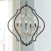 Possini Euro Clara 27" Black And Antique Silver 5-Light Chandelier