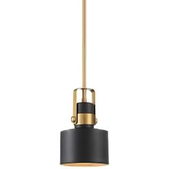 Possini Euro Courtney 6 1/2" Wide Black And Gold Mini Pendant Light -Famous Lighting Store possini euro courtney 6 and one half inch wide black and gold mini pendant light 64t23