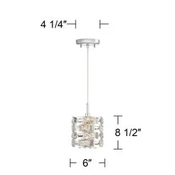Possini Euro Crystal Rain 6" Wide Chrome Mini LED Pendant -Famous Lighting Store possini euro crystal rain 6 inch wide chrome mini led pendant 63c69views5