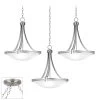 Possini Euro Deco Brushed Nickel 3-Light Swag Chandelier