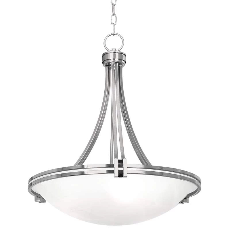 Possini Euro Deco Brushed Nickel 4-Light Swag Chandelier 8 Possini Euro Deco Brushed Nickel 4-Light Swag Chandelier - Image 6