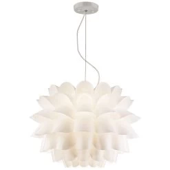 Possini Euro Design 25 1/4" Modern White Flower Pendant Chandelier -Famous Lighting Store possini euro design 25 and one quarter inch modern white flower pendant chandelier 02475