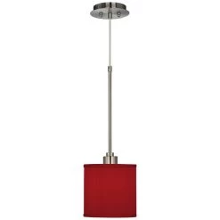 Possini Euro Design 7" Wide Textured Faux Silk Red Mini Pendant Light 5 Possini Euro Design 7" Wide Textured Faux Silk Red Mini Pendant Light -Famous Lighting Store possini euro design 7 inch wide textured faux silk red mini pendant light 9k750
