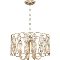 Possini Euro Design Bellmont 22 1/2" Wide Silver Leaf Pendant Light -Famous Lighting Store possini euro design bellmont 22 and one half inch wide silver leaf pendant light 15e36