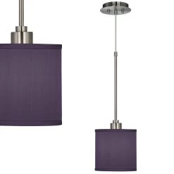 Possini Euro Eggplant Purple 7"Wide Mini Pendant Light