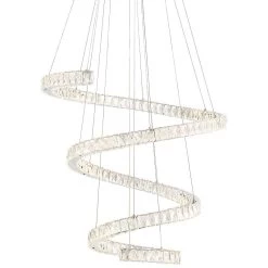 Possini Euro Ellyria 30 3/4" Twirling Crystal Modern LED Pendant Light -Famous Lighting Store possini euro ellyria 30 and three quarter inch twirling crystal modern led pendant light 64x09