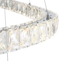 Possini Euro Ellyria 30 3/4" Twirling Crystal Modern LED Pendant Light