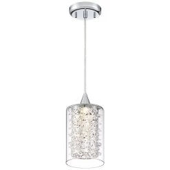 Possini Euro Enya 5 1/2" Wide Modern Chrome LED Mini Pendant -Famous Lighting Store possini euro enya 5 and one half inch wide modern chrome led mini pendant 39h44views3