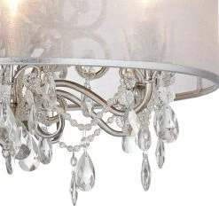 Possini Euro Farina 23" Wide Organza Silver Pendant Light -Famous Lighting Store possini euro farina 23 inch wide organza silver pendant light w9781views1