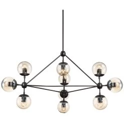 Possini Euro Gable 41 1/2" Wide Black 10-Light Modern Chandelier 9 Possini Euro Gable 41 1/2" Wide Black 10-Light Modern Chandelier -Famous Lighting Store possini euro gable 41 and one half inch wide black 10 light modern chandelier 1g918