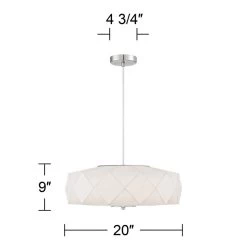 Possini Euro Glacier 20" Wide Contemporary White Pendant -Famous Lighting Store possini euro glacier 20 inch wide contemporary white pendant 8g379views4