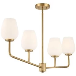 Possini Euro Glaston 41 1/2" Wide Soft Gold 4-Light Island Chandelier -Famous Lighting Store possini euro glaston 41 and one half inch wide soft gold 4 light island chandelier 565h1views4