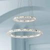 Possini Euro Glenna 23 3/4" Wide Chrome 2-Ring LED Pendant Light