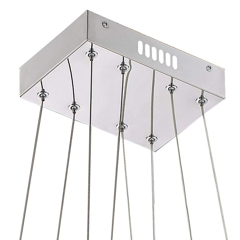 Possini Euro Glenna 23 3/4" Wide Chrome 2-Ring LED Pendant Light 6 Possini Euro Glenna 23 3/4" Wide Chrome 2-Ring LED Pendant Light - Image 4