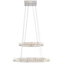 Possini Euro Glenna 23 3/4" Wide Chrome 2-Ring LED Pendant Light 12 Possini Euro Glenna 23 3/4" Wide Chrome 2-Ring LED Pendant Light -Famous Lighting Store possini euro glenna 23 and three quarter inch wide chrome 2 ring led pendant light 64x10views3