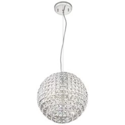 Possini Euro Gorgo 12" Wide Chrome And Crystal Modern Mini Pendant -Famous Lighting Store possini euro gorgo 12 inch wide chrome and crystal modern mini pendant 15c00views2